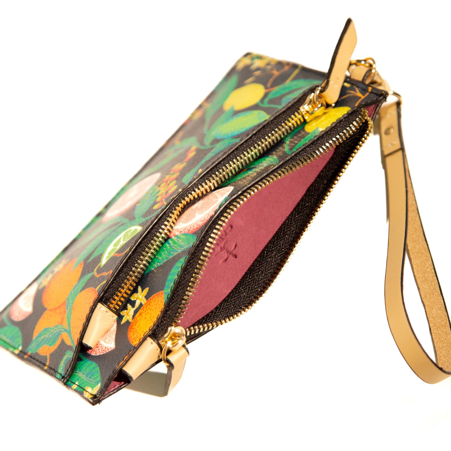 Citricos Leather Double Mini Clutch