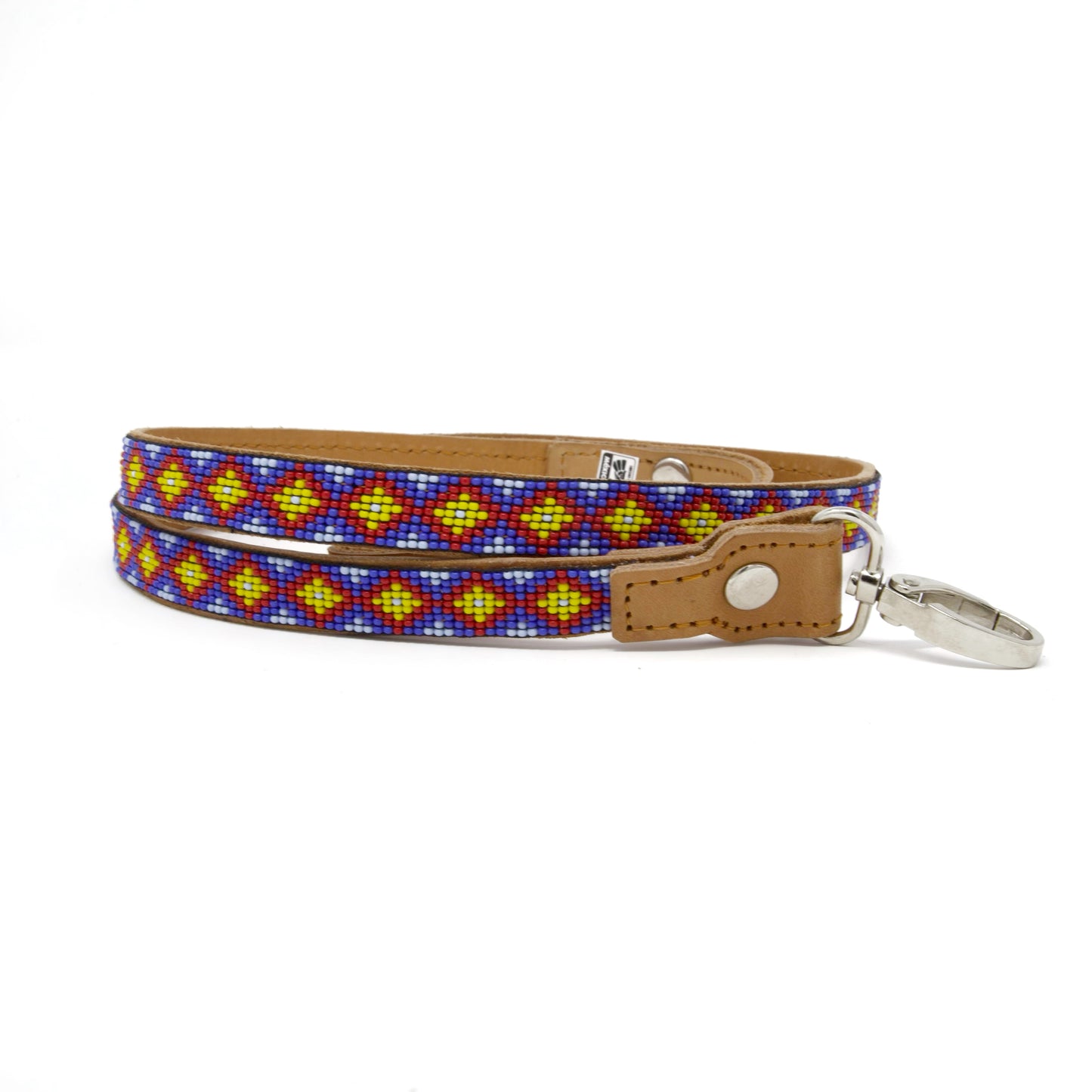 Diamond Beaded Handmade Leather Collar & Leash Set - Mini