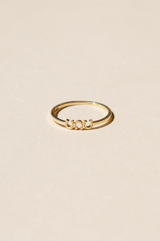 Tres Herraduras 14K Ring