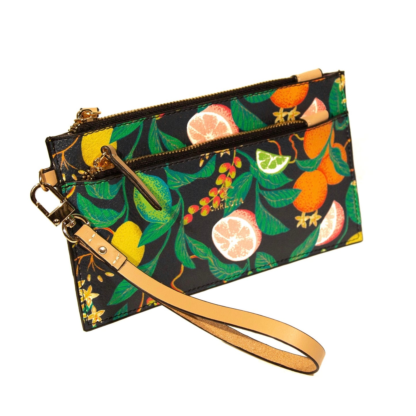 Citricos Leather Double Mini Clutch