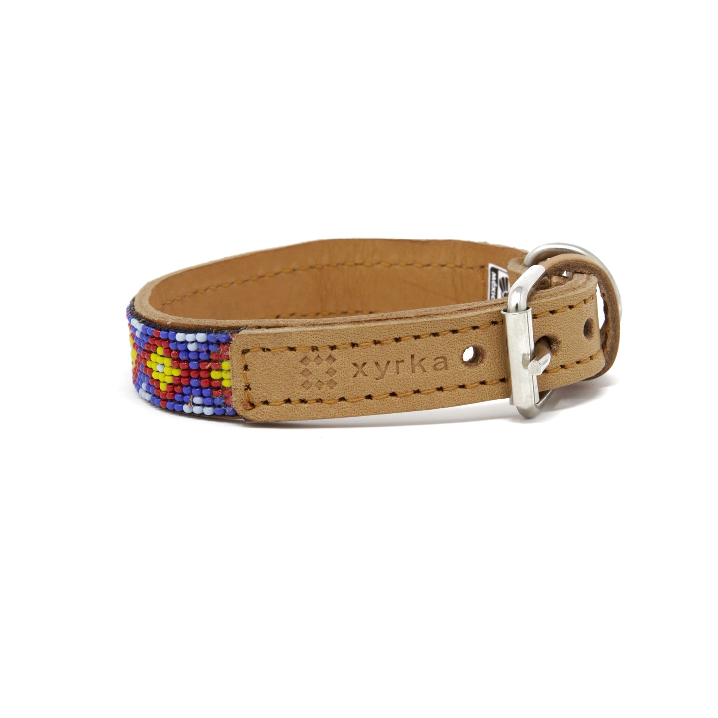 Diamond Beaded Handmade Leather Collar & Leash Set - Mini