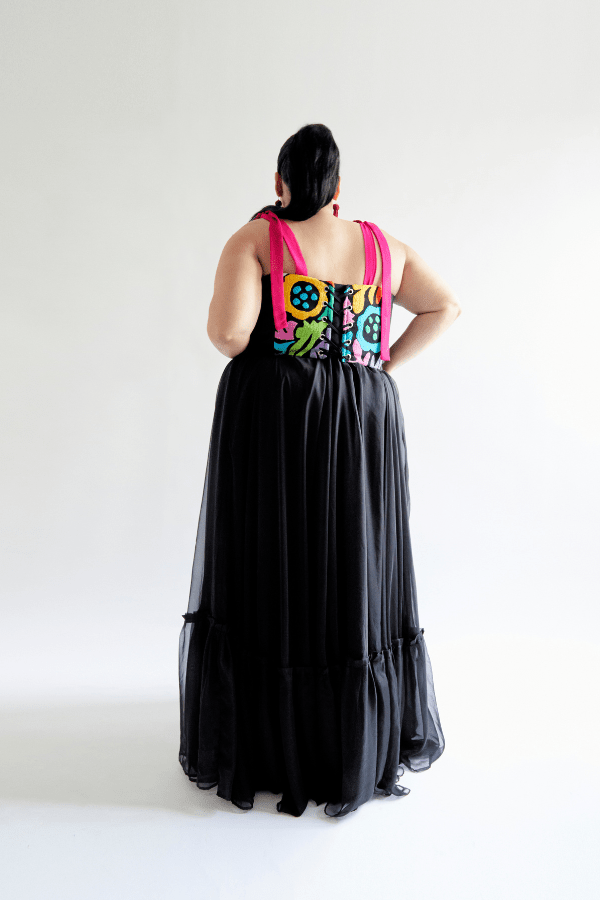 Jalapa Embroidered Dress with Pink Straps - Nayibi Mxico XL Jalapa Embroidered Dress with Pink Straps - Nayibi Mxico XL