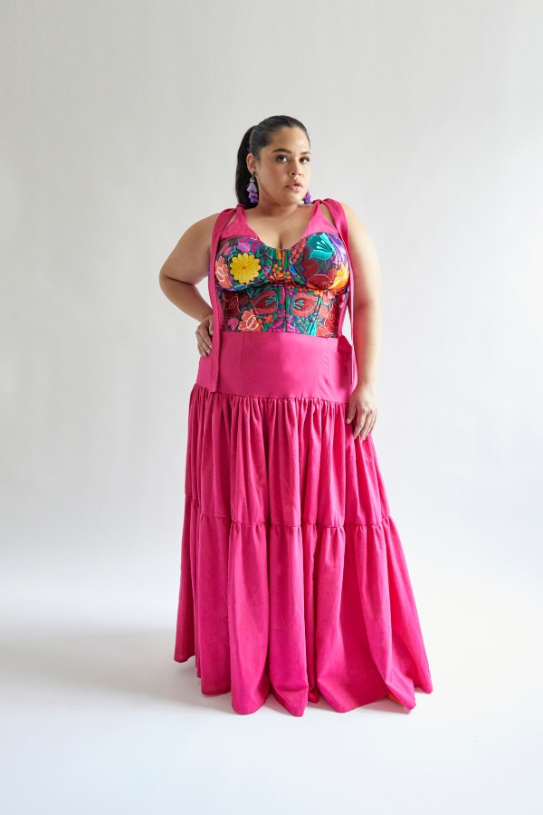Mexirosa Embroidered Dress